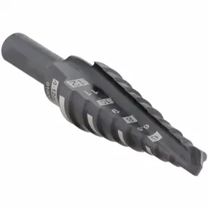 MILWAUKEE 48-89-9301 Step Drill Bit, 9 Hole Sizes, 4 mm to 12 mm, 1 mm Step Increments, Black Oxide Finish | CT3PKX 48UT19