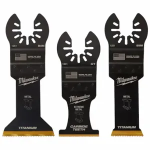 MILWAUKEE 49-10-9006 Cutting Blade Set, 3 Blades, Cutting Blade, Straight, Universal Open-Back Connection | CT3JKK 60YT32