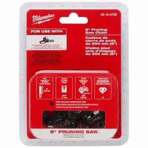 MILWAUKEE 49-16-2750 Saw Chain, Saw Chain, 8 Inch Bar Length, 11/64 Inch File Size, 0.043 Inch Gauge | CT3NUJ 800TM7