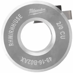 MILWAUKEE 49-16-B02AX Stripping Bushing, For Copper, 2/0 AWG Max, RHW/RHH/USE | CT3PME 56HF70