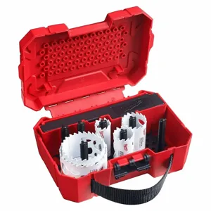 MILWAUKEE 49-22-3079 Hole Saw Kit, 9 Pieces, 7/8 Inch to 2 1/2 Inch Saw Size Range | CT3KZZ 466K06