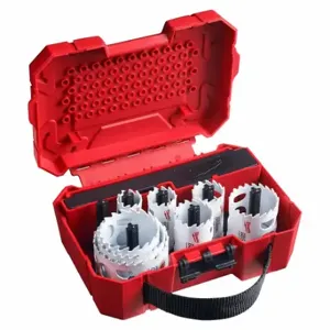 MILWAUKEE 49-22-3090 Hole Saw Kit, 13 Pieces, 7/8 Inch to 2 1/2 Inch Saw Size Range | CT3KZQ 55EA23