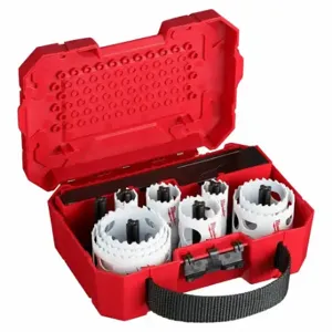 MILWAUKEE 49-22-4029 Hole Saw Kit, 17 Pieces, 3/4 Inch to 2 1/2 Inch Saw Size Range, Bi-Metal | CT3KZU 61UX07