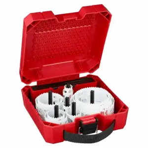 MILWAUKEE 49-22-4156 Hole Saw Kit, 16 Pieces, 1 1/2 Inch to 4 5/8 Inch Saw Size Range | CT3KZT 61UX09