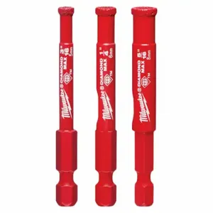 MILWAUKEE 49-56-0500 Hole Saw Kit, 3 Pieces, 3/16 Inch to 5/16 Inch Saw Size Range | CT3KZX 783WN4