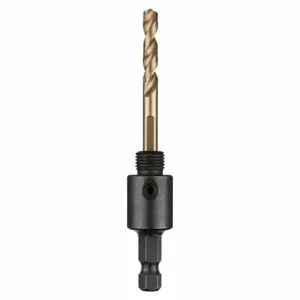 MILWAUKEE 49-56-7110 Hole Saw Arbor, Quick Change, 1/2 20 Thread Size, Hex Arbor Shank, Includes Pilot Bit | CT3KZK 783WR4