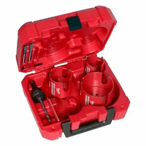 MILWAUKEE 49-56-9280 Hole Cutter Kit, 7 Pieces, 2 1/8 Inch to 3 5/8 Inch Saw Size Range | CT3KXX 483K82