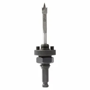 MILWAUKEE 49-56-9306 Hole Saw Arbor, Quick Change, 7/16 Inch Thread Size, Hex Arbor Shank, Includes Pilot Bit | CT3KZJ 783WP1