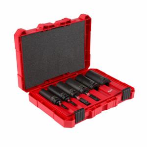 MILWAUKEE 49-66-5125 Impact Socket Set, 1/2 Inch Drive Size, 10 Pieces, 12-Point | CT3LGC 783WP0