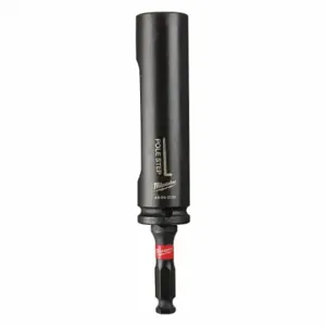 MILWAUKEE 49-66-5131 Pole Step Socket, 1/2 Inch Drive Size, 7/16 Inch Socket Size, 6-Point, Deep, Matte | CT3PCV 55EA54