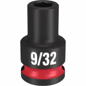 MILWAUKEE 49-66-6101 Standard Impact Socket, 3/8 Inch Drive Size, 9/32 Inch Socket Size, 6-Point | CT3LXJ 61DK18