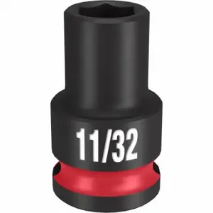 MILWAUKEE 49-66-6103 Standard Impact Socket, 3/8 Inch Drive Size, 11/32 Inch Socket Size, 6-Point | CT3LWG 61DK20