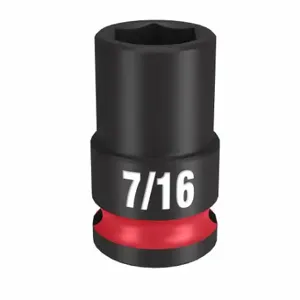 MILWAUKEE 49-66-6105 Standard Impact Socket, 3/8 Inch Drive Size, 7/16 Inch Socket Size, 6-Point | CT3LXD 61DK22