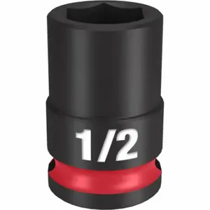 MILWAUKEE 49-66-6106 Standard Impact Socket, 3/8 Inch Drive Size, 1/2 Inch Socket Size, 6-Point | CT3LWC 61DK23