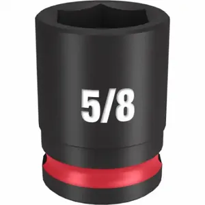 MILWAUKEE 49-66-6108 Standard Impact Socket, 3/8 Inch Drive Size, 5/8 Inch Socket Size, 6-Point | CT3LXA 61DK25