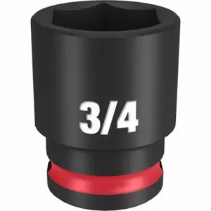 MILWAUKEE 49-66-6110 Standard Impact Socket, 3/8 Inch Drive Size, 3/4 Inch Socket Size, 6-Point | CT3LWX 61DK27