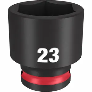 MILWAUKEE 49-66-6146 Standard Impact Socket, 3/8 Inch Drive Size, 23 mm Socket Size, 6-Point | CT3LWV 61DK63