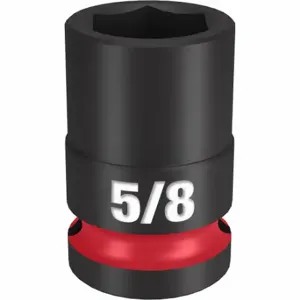 MILWAUKEE 49-66-6204 Standard Impact Socket, 1/2 Inch Drive Size, 5/8 Inch Socket Size, 6-Point | CT3LTP 61DK87