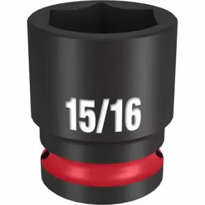 MILWAUKEE 49-66-6209 Standard Impact Socket, 1/2 Inch Drive Size, 15/16 Inch Socket Size, 6-Point | CT3LRP 61DK92