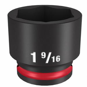 MILWAUKEE 49-66-6219 Standard Impact Socket, 1/2 Inch Drive Size, 1 9/16 Inch Socket Size, 6-Point | CT3LRE 61DL03