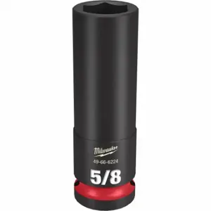 MILWAUKEE 49-66-6224 Deep Impact Socket, 1/2 Inch Drive Size, 5/8 Inch Socket Size, 6-Point, Deep | CT3LYP 61DL08