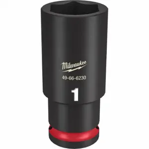 MILWAUKEE 49-66-6230 Deep Impact Socket, 1/2 Inch Drive Size, 1 Inch Socket Size, 6-Point, Deep | CT3LJK 61DL14