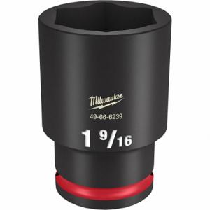 MILWAUKEE 49-66-6239 Deep Impact Socket, 1/2 Inch Drive Size, 1 9/16 Inch Socket Size, 6-Point, Deep | CT3LJJ 61DL23