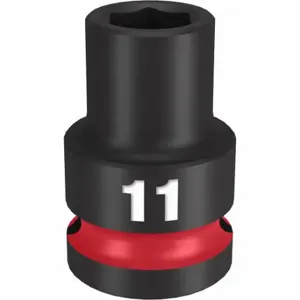 MILWAUKEE 49-66-6243 Standard Impact Socket, 1/2 Inch Drive Size, 11 mm Socket Size, 6-Point | CT3LRH 61DL27