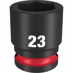 MILWAUKEE 49-66-6255 Standard Impact Socket, 1/2 Inch Drive Size, 23 mm Socket Size, 6-Point | CT3LRX 61DL39