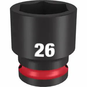 MILWAUKEE 49-66-6258 Standard Impact Socket, 1/2 Inch Drive Size, 26 mm Socket Size, 6-Point | CT3LTA 61DL42