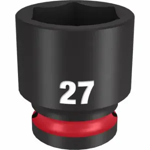 MILWAUKEE 49-66-6259 Standard Impact Socket, 1/2 Inch Drive Size, 27 mm Socket Size, 6-Point | CT3LTB 61DL43