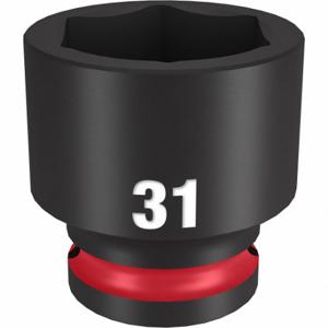 MILWAUKEE 49-66-6263 Standard Impact Socket, 1/2 Inch Drive Size, 31 mm Socket Size, 6-Point | CT3LTH 61DL47