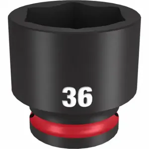 MILWAUKEE 49-66-6268 Standard Impact Socket, 1/2 Inch Drive Size, 36 mm Socket Size, 6-Point | CT3LTN 61DL52