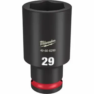 MILWAUKEE 49-66-6290 Deep Impact Socket, 1/2 Inch Drive Size, 29 mm Socket Size, 6-Point, Deep, Black Phosphate | CT3LKK 61DL74