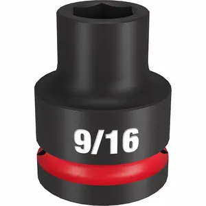 MILWAUKEE 49-66-6300 Standard Impact Socket, 3/4 Inch Drive Size, 9/16 Inch Socket Size, 6-Point | CT3LWA 61DL82