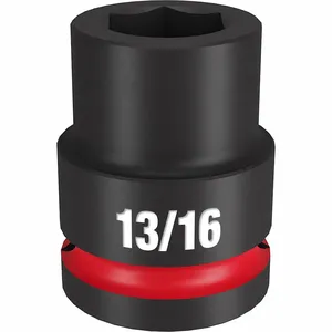 MILWAUKEE 49-66-6304 Standard Impact Socket, 3/4 Inch Drive Size, 13/16 Inch Socket Size, 6-Point | CT3LUL 61DL86