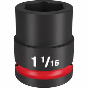 MILWAUKEE 49-66-6308 Standard Impact Socket, 3/4 Inch Drive Size, 1 1/16 Inch Socket Size, 6-Point | CT3LTV 61DL90