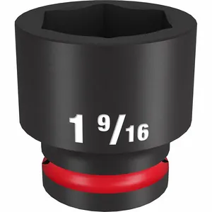 MILWAUKEE 49-66-6316 Standard Impact Socket, 3/4 Inch Drive Size, 1 9/16 Inch Socket Size, 6-Point | CT3LUH 61DL98