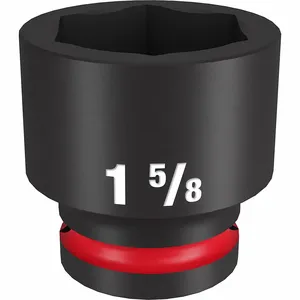 MILWAUKEE 49-66-6317 Standard Impact Socket, 3/4 Inch Drive Size, 1 5/8 Inch Socket Size, 6-Point | CT3LUE 61DL99