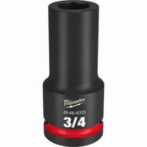 MILWAUKEE 49-66-6335 Deep Impact Socket, 3/4 Inch Drive Size, 3/4 Inch Socket Size, 6-Point, Deep | CT3LMH 61DM10