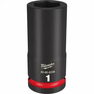 MILWAUKEE 49-66-6339 Deep Impact Socket, 3/4 Inch Drive Size, 1 Inch Socket Size, 6-Point, Deep | CT3LXQ 61DM14