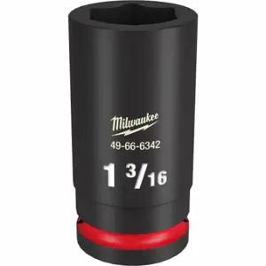 MILWAUKEE 49-66-6342 Deep Impact Socket, 3/4 Inch Drive Size, 1 3/16 Inch Socket Size, 6-Point, Deep | CT3LLG 61DM17