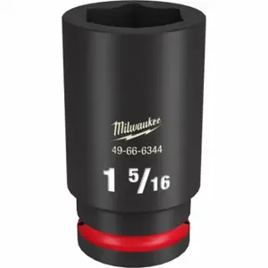 MILWAUKEE 49-66-6344 Deep Impact Socket, 3/4 Inch Drive Size, 1 5/16 Inch Socket Size, 6-Point, Deep | CT3LLK 61DM19