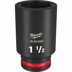 MILWAUKEE 49-66-6347 Deep Impact Socket, 3/4 Inch Drive Size, 1 1/2 Inch Socket Size, 6-Point, Deep | CT3LLA 61DM22