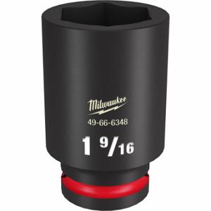 MILWAUKEE 49-66-6348 Deep Impact Socket, 3/4 Inch Drive Size, 1 9/16 Inch Socket Size, 6-Point, Deep | CT3LLP 61DM23