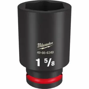 MILWAUKEE 49-66-6349 Deep Impact Socket, 3/4 Inch Drive Size, 1 5/8 Inch Socket Size, 6-Point, Deep | CT3LLL 61DM24