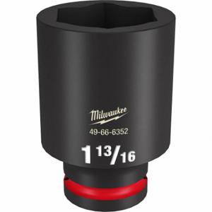 MILWAUKEE 49-66-6352 Deep Impact Socket, 3/4 Inch Drive Size, 1 13/16 Inch Socket Size, 6-Point, Deep | CT3LLE 61DM27