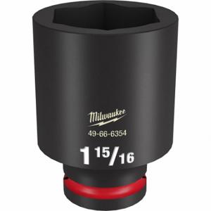 MILWAUKEE 49-66-6354 Deep Impact Socket, 3/4 Inch Drive Size, 1 15/16 Inch Socket Size, 6-Point, Deep | CT3LLF 61DM29