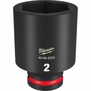 MILWAUKEE 49-66-6355 Deep Impact Socket, 3/4 Inch Drive Size, 2 Inch Socket Size, 6-Point, Deep | CT3LLW 61DM30