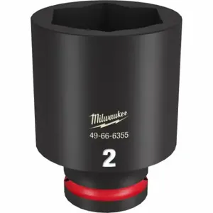 MILWAUKEE 49-66-6355 Deep Impact Socket, 3/4 Inch Drive Size, 2 Inch Socket Size, 6-Point, Deep | CT3LLW 61DM30